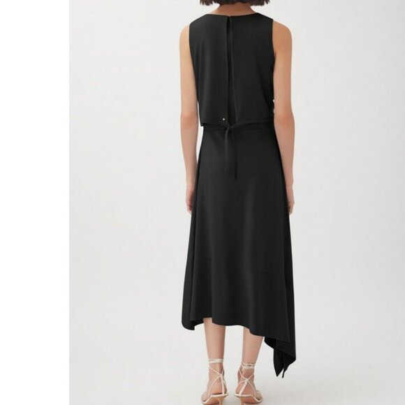 NWT Cuyana Asymmetrical Overlay Dress in black, size S - Picture 3 of 4